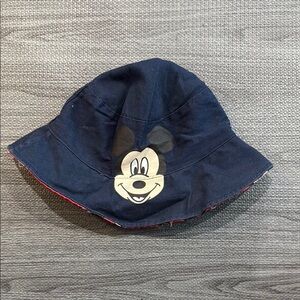 Disney Blue Mickey Mouse Bucket Reversible Hat